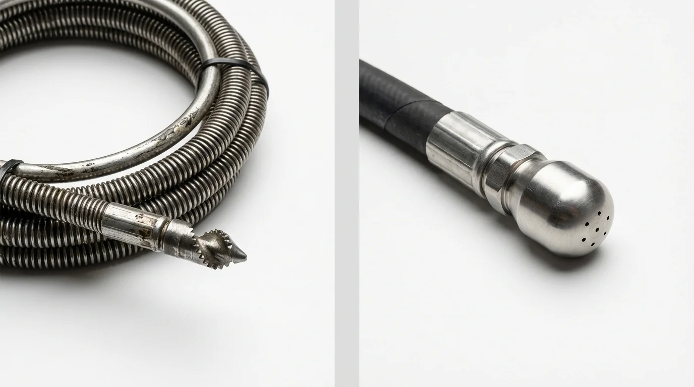 Drain snake cable and hydro jetting nozzle used for drain cleaning in Mount Sterling, KY
