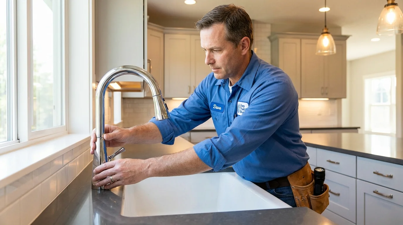 Kitchen faucet installation by Johns Plumbing LLC in Mount Sterling